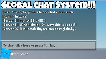 How To Create A GLOBAL CHAT SYSTEM - Roblox Studio