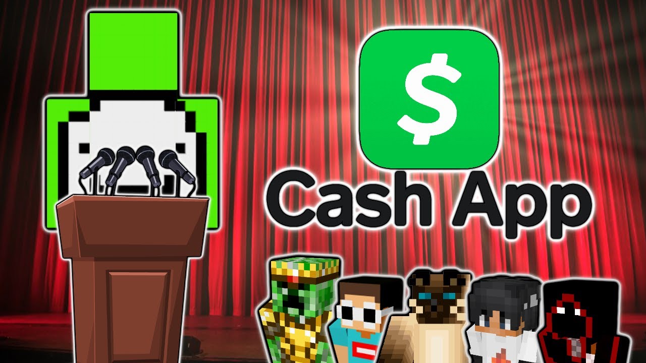 Dream plugs Cash App while being chased by the Hunters | Minecraft Manhunt