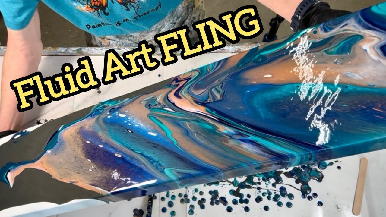 Acrylic Painting Fluid Art Paint Fling! Abstract Art #acrylicpouring # ...