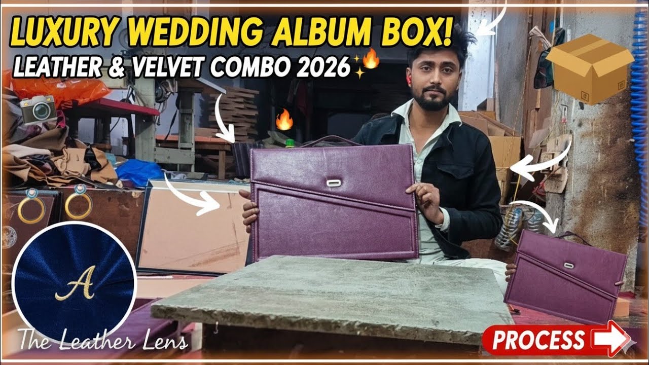 Making of Premium Wedding Album Box 📦 | Leather & Velvet Combo 2026 ✨
