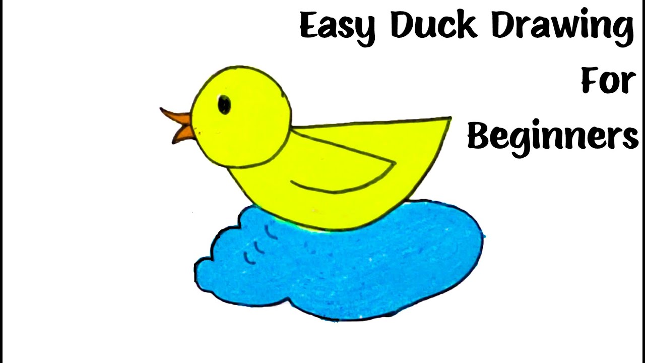 Easy Duck Drawing for beginners - YouTube