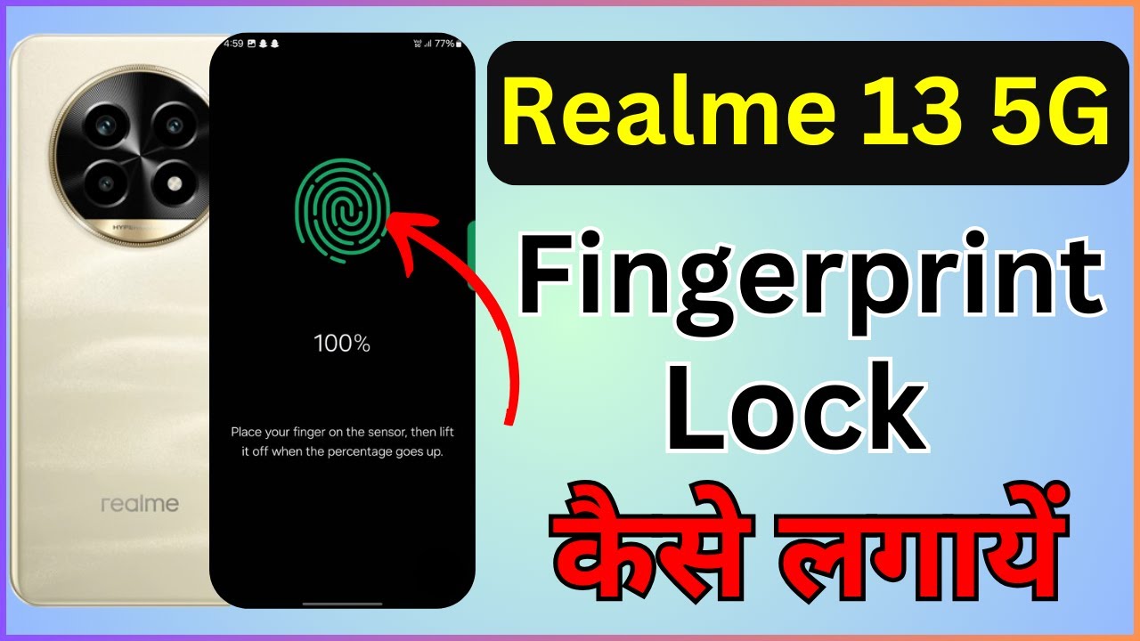 Realme 13 5G Me Fingerprint Lock Kaise Lagaye | How To Set Fingerprint Lock In Realme 13 5G