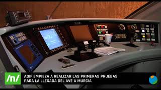 13/05/2022 Este tren laboratorio ha recorrido esta madrugada el trazado del AVE de Beniel con Murcia