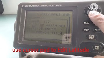 Creating a waypoint on a Furuno GPS