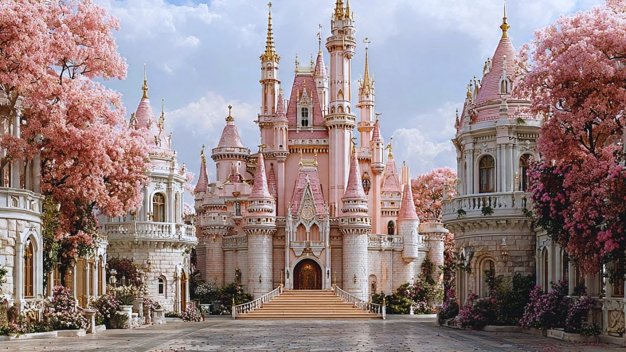 ✨ Surreal Pink Fairy Tale Castle Tour – Ultimate Luxury Fantasy Palace in Pastel Pink 🌸🍓