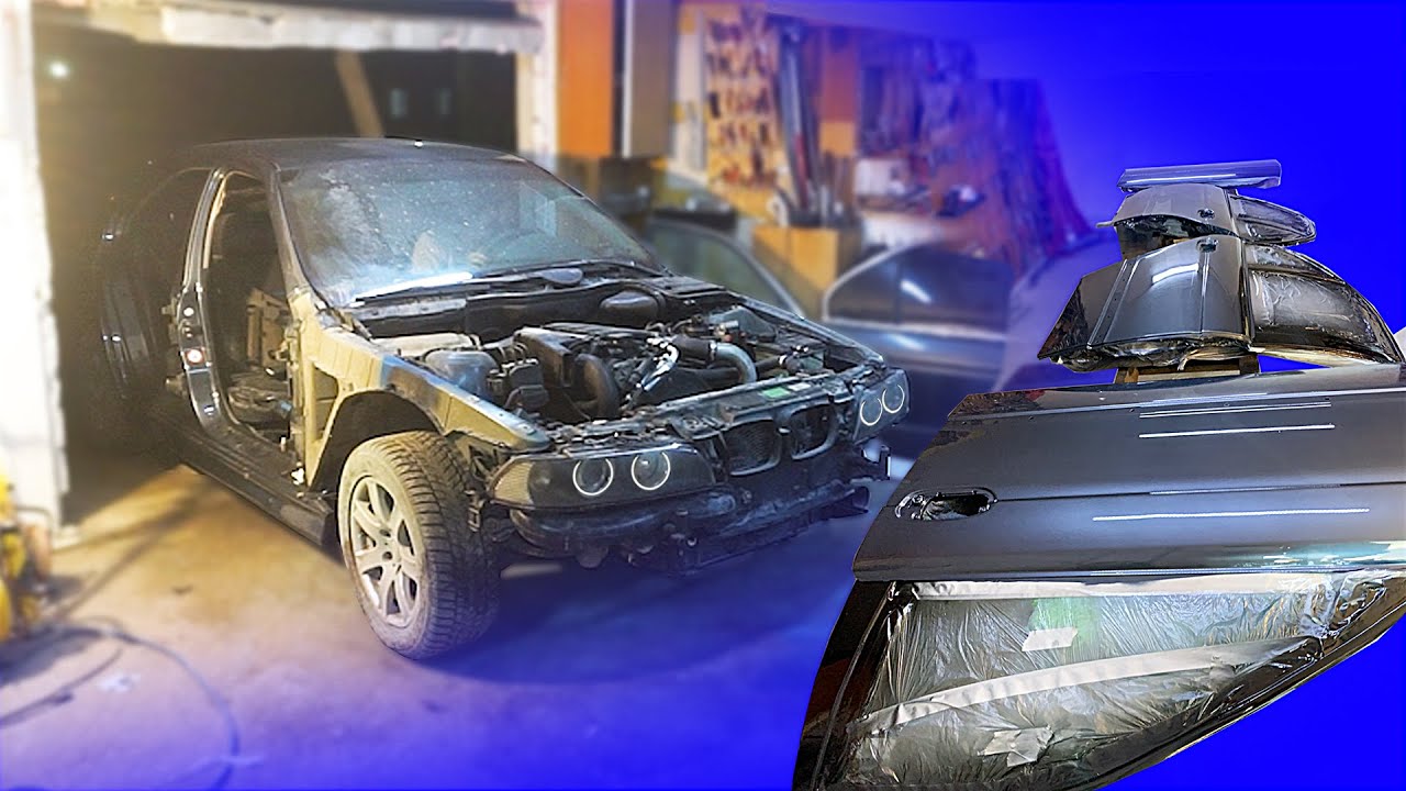 Revopsire uși + trimuri în negru lucios (BMW-ul E39 520D Sedan)