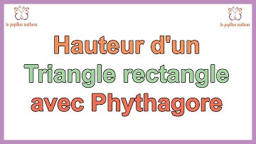 Comment calculer la hauteur d un triangle rectangle avec pythagore