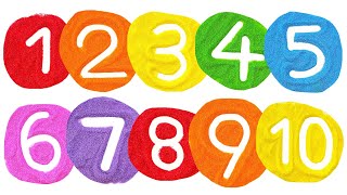 색깔놀이 | 색모래 위에 숫자쓰기 | 영어숫자교육 123 숫자놀이 Learn colors and numbers