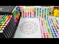 ASMR satisfying coloring 😌 mandala coloring ✨️ super relaxing 🎶