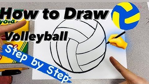How to Draw a Volleyball EASY - step by step for kids #mrschuettesart #volleyball
