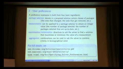OCaml 2014: Using Preferences to Tame your Package Manager