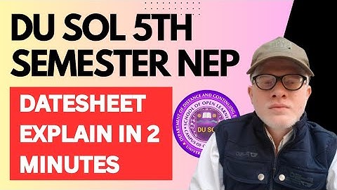 🎓 DU SOL 5th  Semester Exam Datesheet December 2025 | All Courses Explained | Important Update 🎓