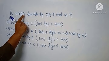 Chapter : Tests of divisibility  Part 2 for grade 4