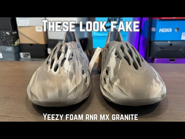 adidas YEEZY Foam Runner MX Granite試着のみ These Look Fake Adidas Foam Runner MX Granite On Feet Review