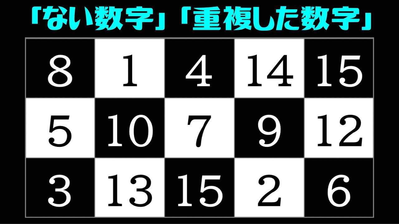 数字探し脳トレ 欠けた数字と重複した数字は何 数字を探して脳に刺激を与える認知症予防クイズvol3 Youtube