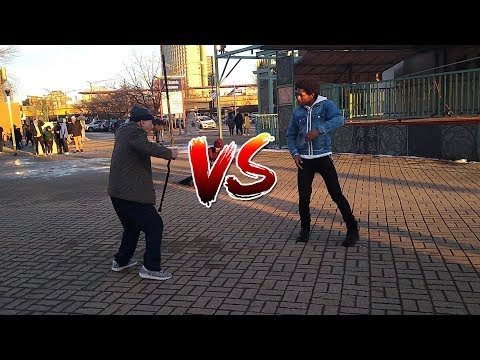 92 Year Old Grandpa Has An Epic Dance Off With A Street Performer
