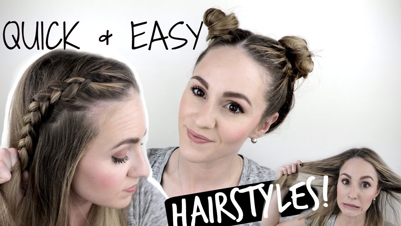 QUICK & EASY HAIRSTYLES! - YouTube