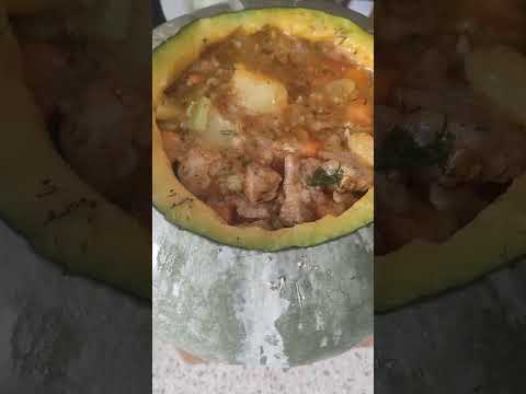 Фаршированная тыква😀#тыква #тыквавдуховке #тыквы