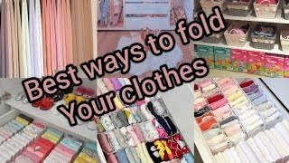 Best ways to organize your wardrobe ( how to fold your clothes correctly) #wardrobe #organizationtip