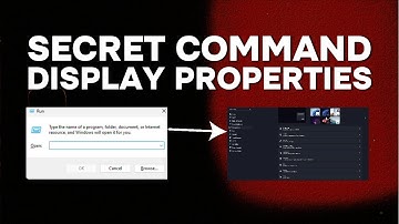 Secret RUN Command to Open Display Properties on Windows 10 or 11