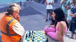 Street Worker And Rave Girl Play Chess