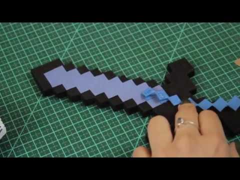 Como fazer uma espada minecraft  espada diamante papel 