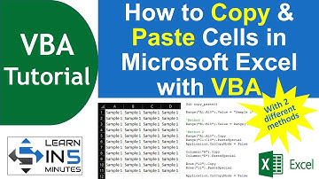How to Copy Paste in Excel by VBA Programming | Learn in 5 Minutes