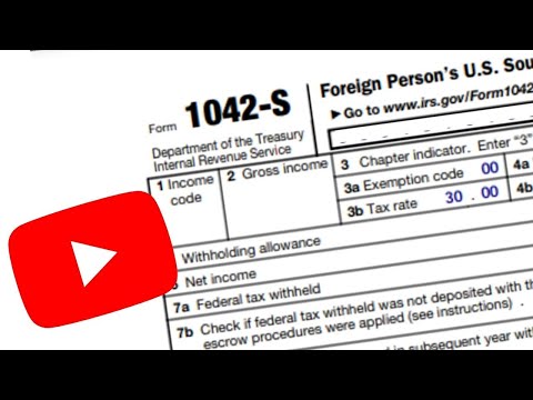 1042-S Formulário fiscal