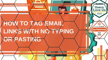 Build Email Tracking Links - No typing, Pasting or Manual Work