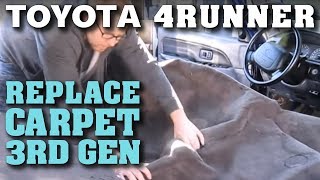 Http://joshsworld.com/cars/replacing-the-carpet-in-the-4runner/ how to
replace the interior carpet in a toyota 4runner. give your 4runner
clean and updated...