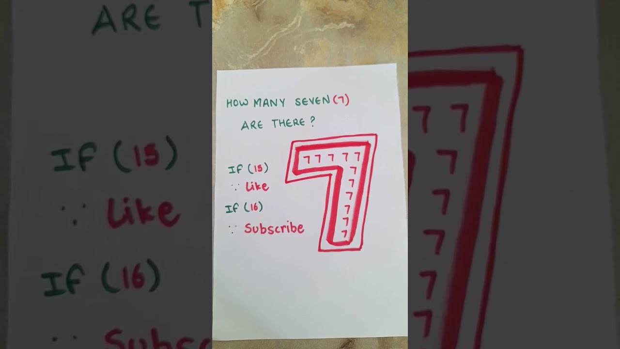  Only Geniuses Can Count All The 7s