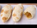 Mix flour and water is so amazing! 4 ingredients! Crispy balloon flatbread! 10 minutes baking
