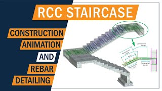 Stairs reinforcement | stairs rebar detailing | 3d animation of stairs | Greyspace