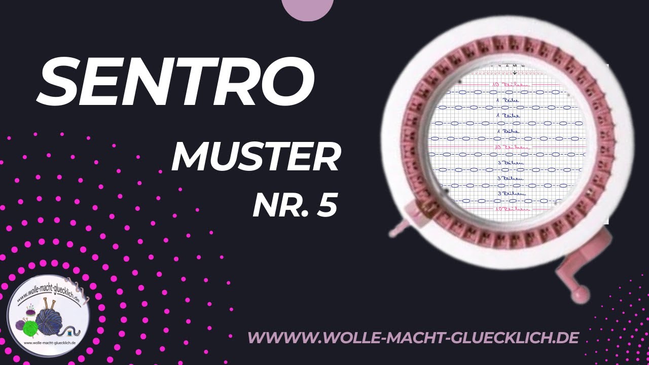 Muster Nr.5 für Sentro - Addi - Strickmaschine - Kurbelmaschine - kurbeln - macht einfach Spaß