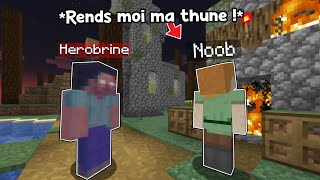 J'ai troll un noob avec le retour d'Herobrine sur Minecraft..