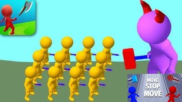 MOVE STOP MOVE 😁 DAY 1 ZOMBIES SURVIVAL MODE 😨😨 NEW RECORD 70 LEVEL UP