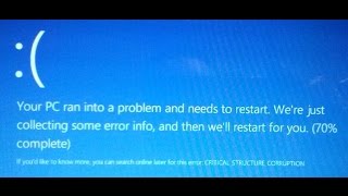 <b>sửa</b> <b>lỗi</b> CRITICAL STRUCTURE CORRUPTION <b>trên</b> <b>windows</b> 8.1