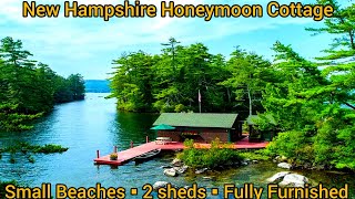 New Hampshire Lakefront Cabin For Sale | New Hampshire Waterfront Summer Cottage | Beach