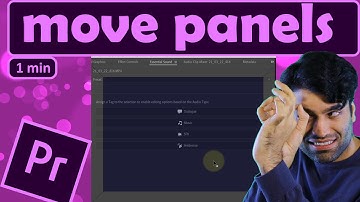 How to move panels in Premiere Pro