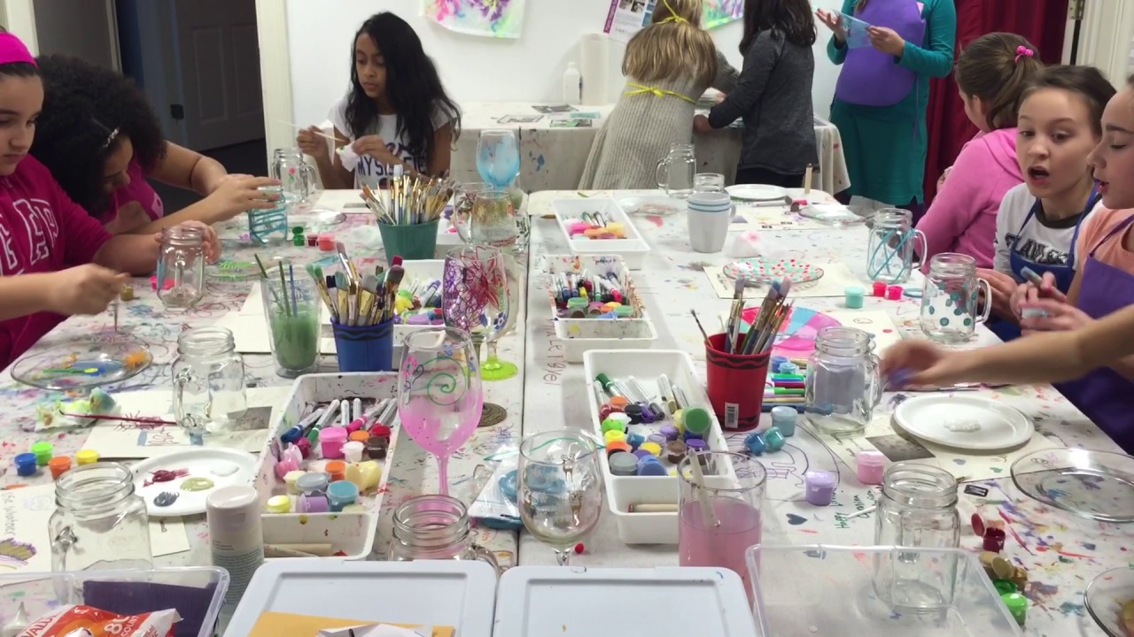 A Glass Painting Party for Tweens YouTube