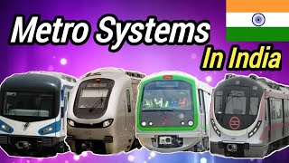 Top 13 Metro Systems in India ||