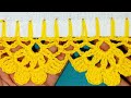 Barrado em crochê 🌼 super fácil com três carreiras para pano de prato