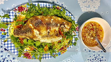 🔥 GỎI XOÀI🥭 ĂN VỚI CÁ 🐟 DIÊU HỒNG CHIÊN GIÒN - 2 vk ck ăn hết con cá luôn 🤣