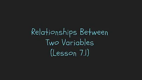 Relationships Between Two Variables