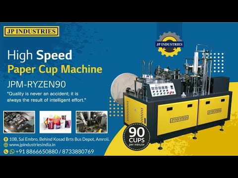 High Speed Fully Automatic Paper Cup Making Machine (SG-90) - Sahil Graphics