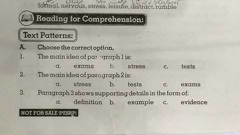 Class 6th Exercise Solution Lesson 06 - Part 1 of 5 - Tests and Exams -Online Punjab Text Book Board