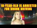 Bodycam DUI Arrest - Drunk 18-Year-Old Pops Her Car Tire and is Arrested for DUI