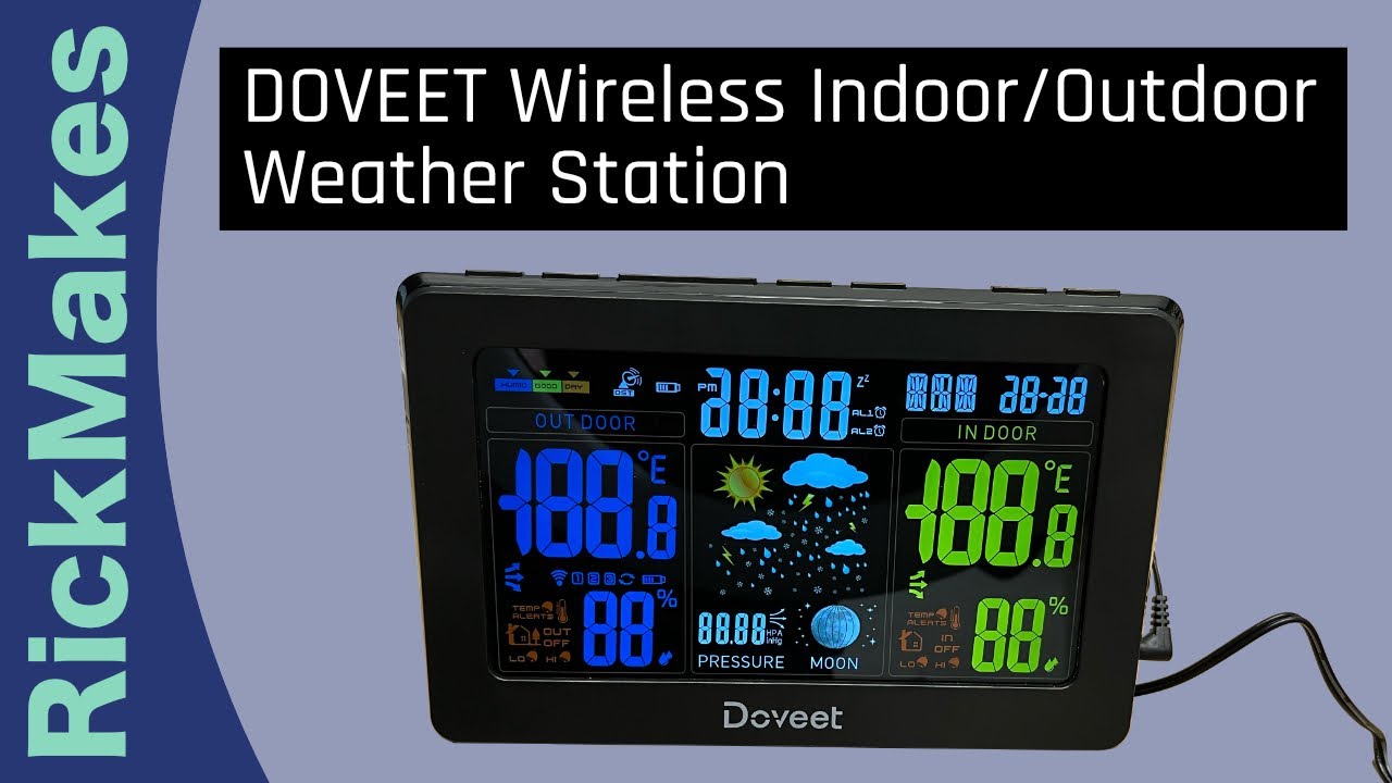 DOVEET Wireless Indoor/Outdoor Weather Station 