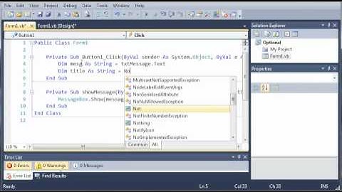 Visual Basic Tutorial - 46 - Optional ByVal