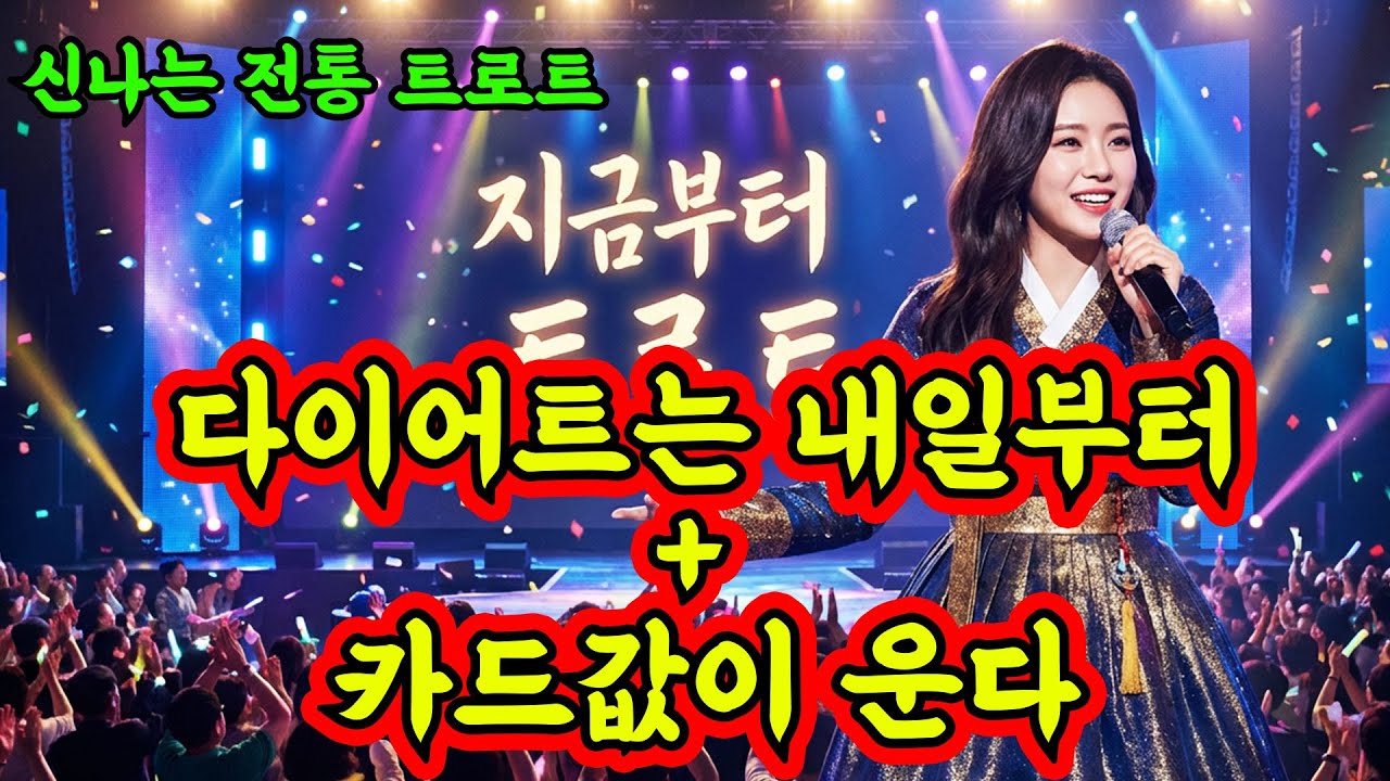 🎤다이어트는 내일부터 + 카드값이 운다.. 귀에 쏙쏙 들어온다 |  신나는 트로트 | 지금부터 트로트